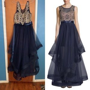 Navy blue formal gown